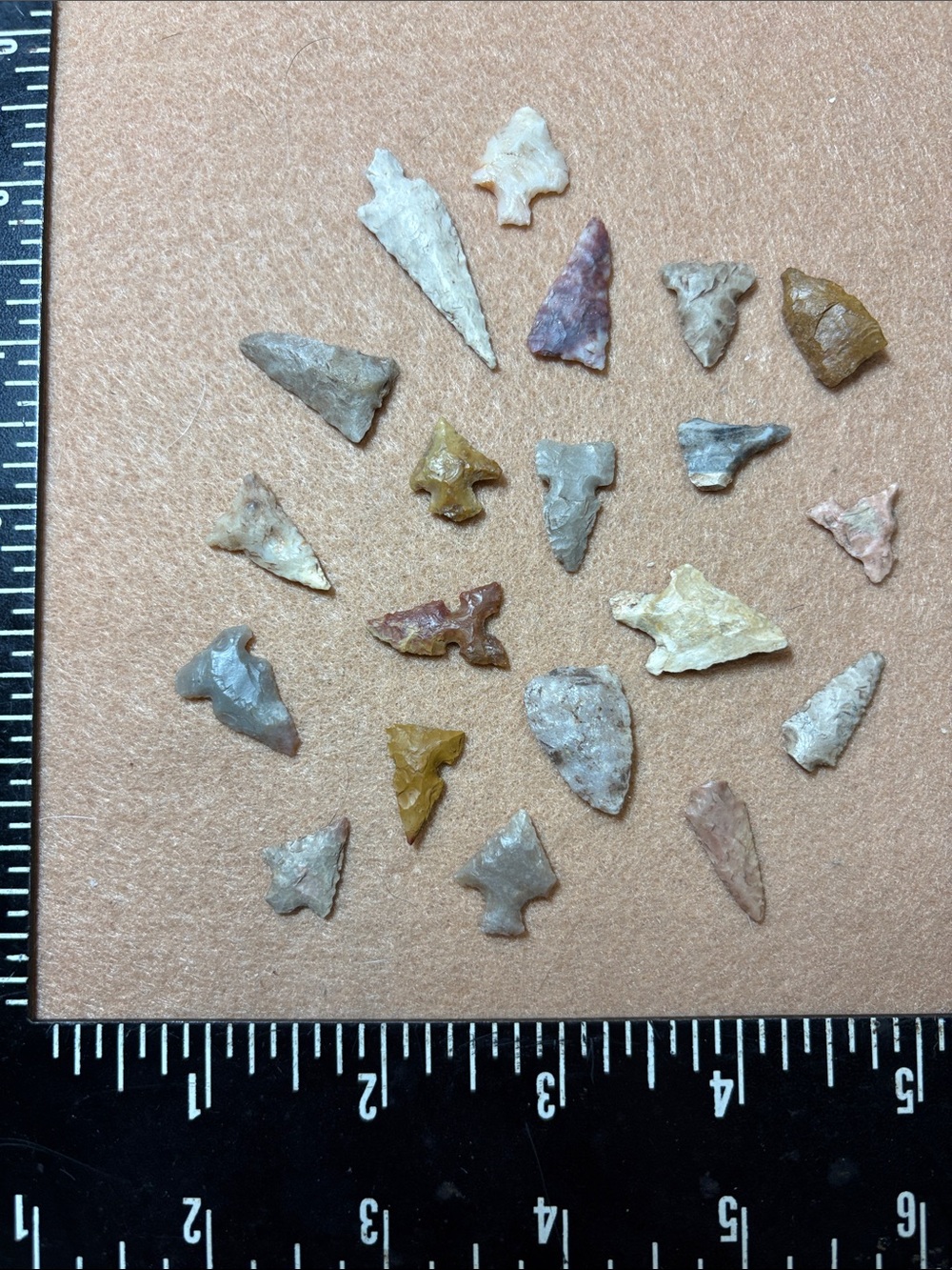 20 Mini arrowheads from Nocona Texas. In our family since late 1950’s.
